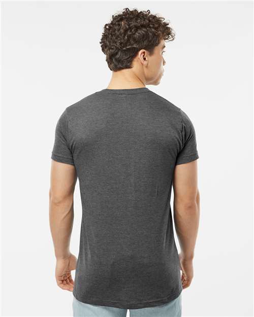 Tultex 202 Heather Charcoal — on model back