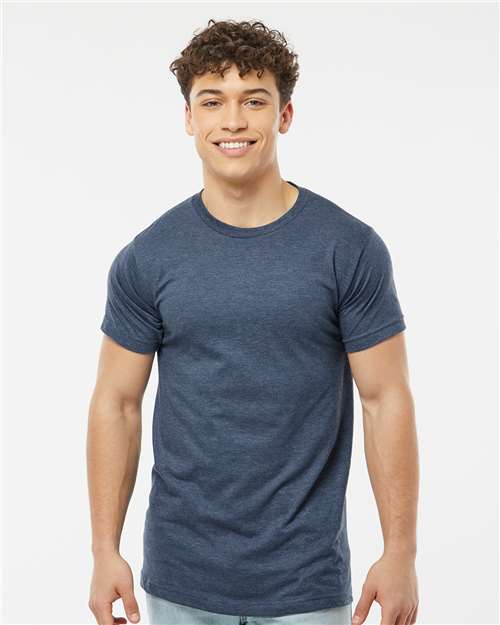 Tultex 202 Heather Denim — on model front