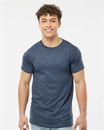Tultex 202 Heather Denim — on model front