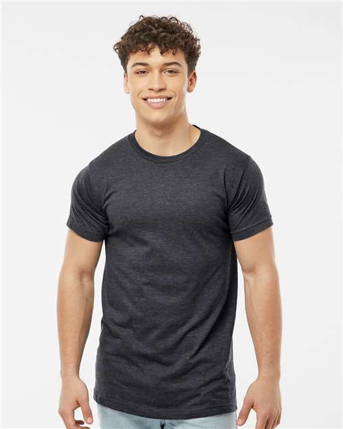 Tultex 202 Heather Graphite — on model front