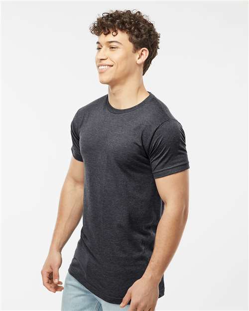 Tultex 202 Heather Graphite — on model side
