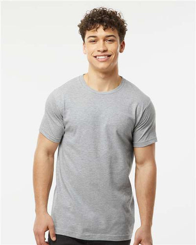 Tultex 202 Heather Grey — on model front