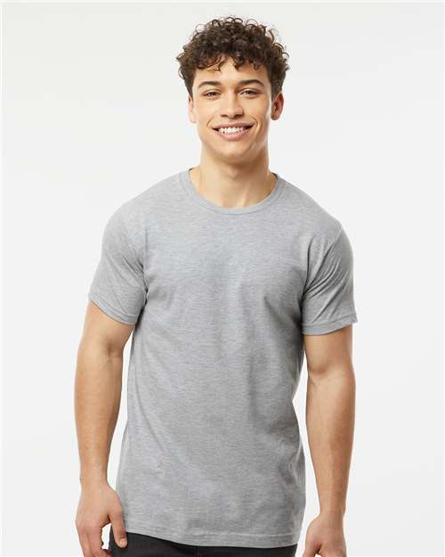 Tultex 202 Heather Grey — on model front