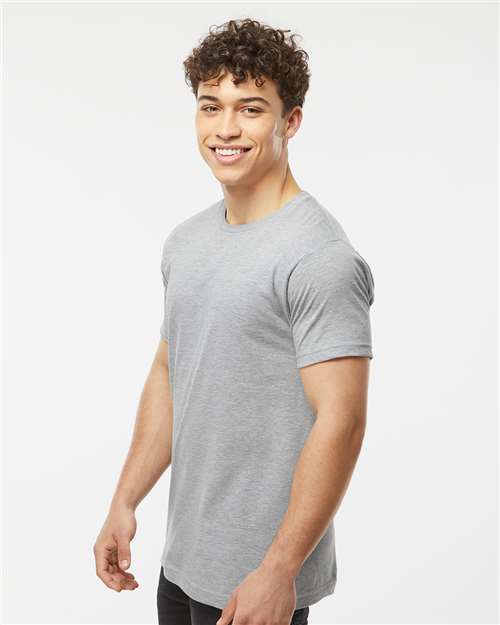 Tultex 202 Heather Grey — on model side