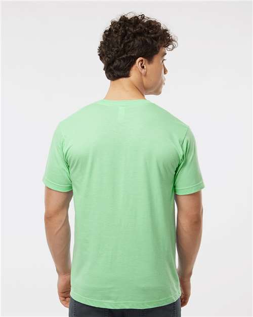 Tultex 202 Heather Neo Mint — on model back