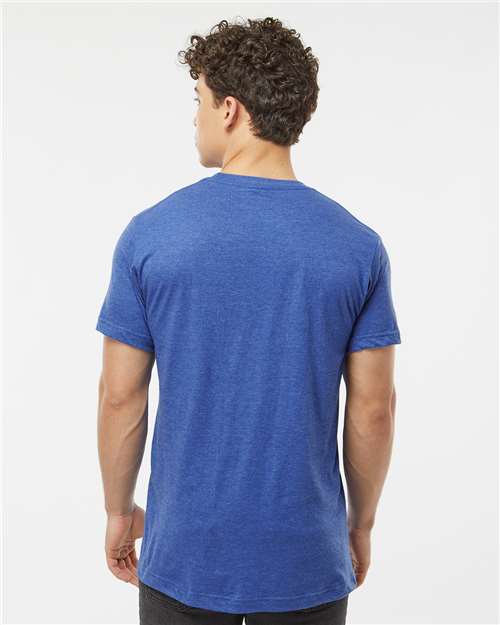Tultex 202 Heather Royal — on model back