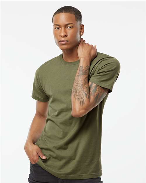 Tultex 202 Military Green — on model front