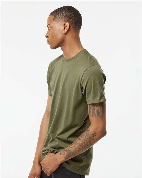 Tultex 202 Military Green — on model side