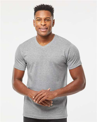 Tultex 207 Heather Grey — on model front