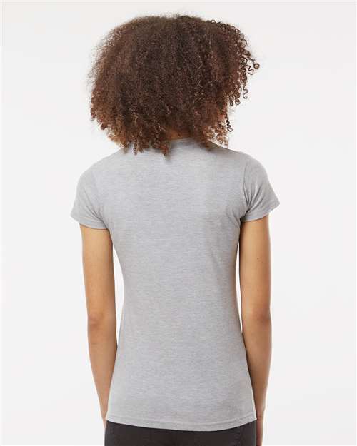 Tultex 213 Heather Grey — on model back