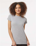 Tultex 213 Heather Grey — on model front