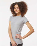 Tultex 213 Heather Grey — on model side