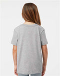 Tultex 235 Heather Grey — on model back