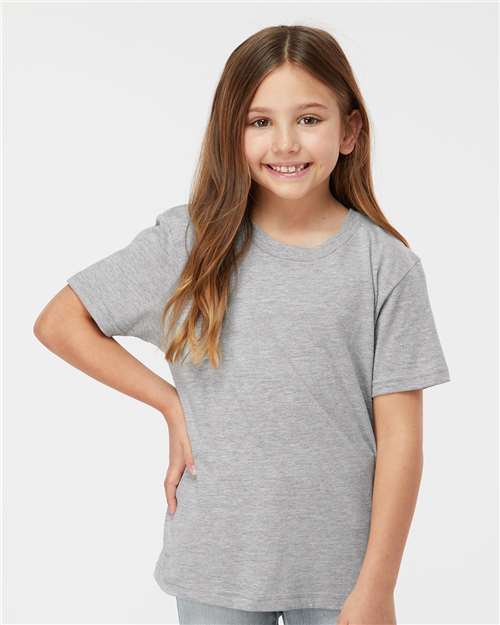 Tultex 235 Heather Grey — on model front