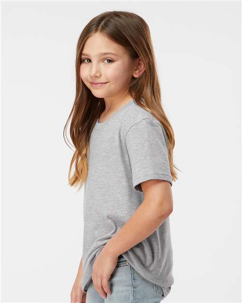 Tultex 235 Heather Grey — on model side