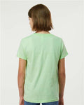 Tultex 235 Heather Neo Mint — on model back