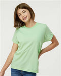 Tultex 235 Heather Neo Mint — on model front