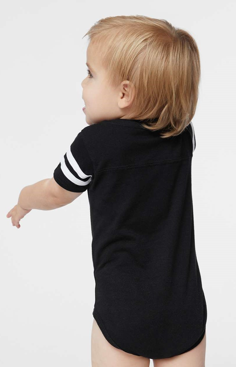 Infant Football Bodysuit - Black / White