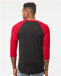 Tultex 245 Black/ Red — on model back