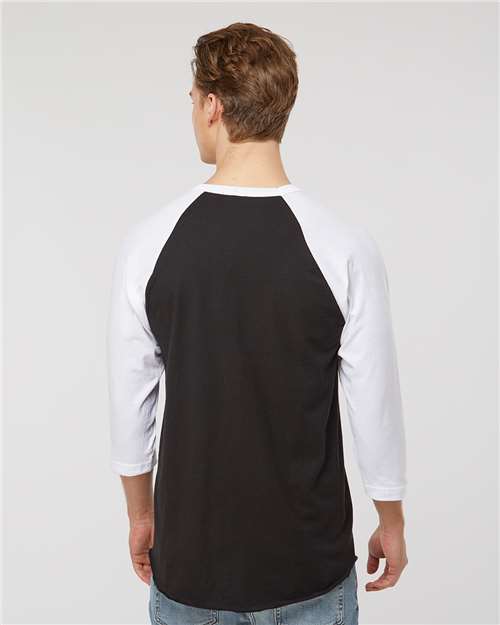 Tultex 245 Black/ White — on model back