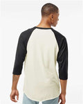 Tultex 245 Vintage White/ Black — on model back
