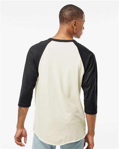 Tultex 245 Vintage White/ Black — on model back