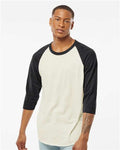 Tultex 245 Vintage White/ Black — on model front