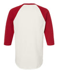 Tultex 245 Vintage White/ Rio Red — back