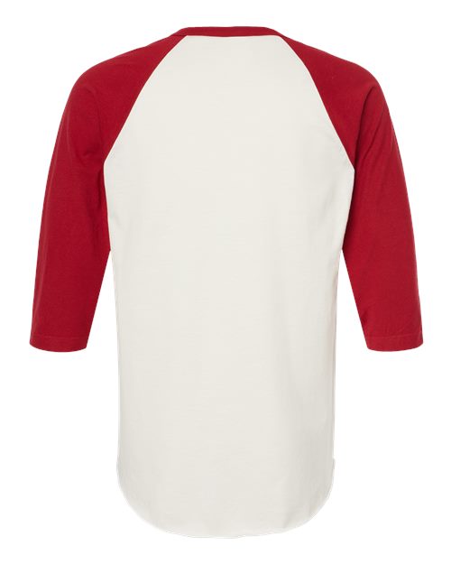 Tultex 245 Vintage White/ Rio Red — back