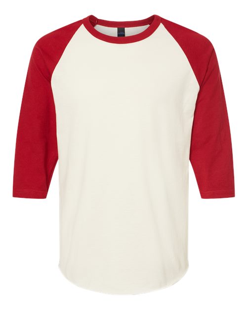 Tultex 245 Vintage White/ Rio Red — front
