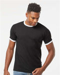 Tultex 246 Black/ White — on model front