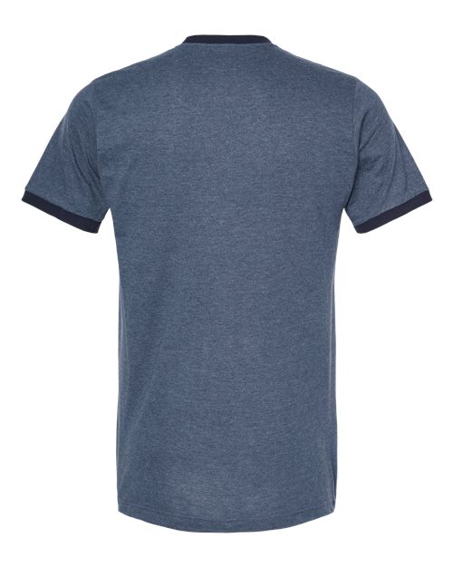 Tultex 246 Heather Denim/ Navy — back