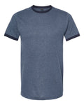 Tultex 246 Heather Denim/ Navy — front