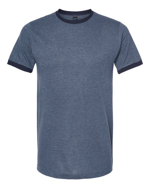 Tultex 246 Heather Denim/ Navy — front