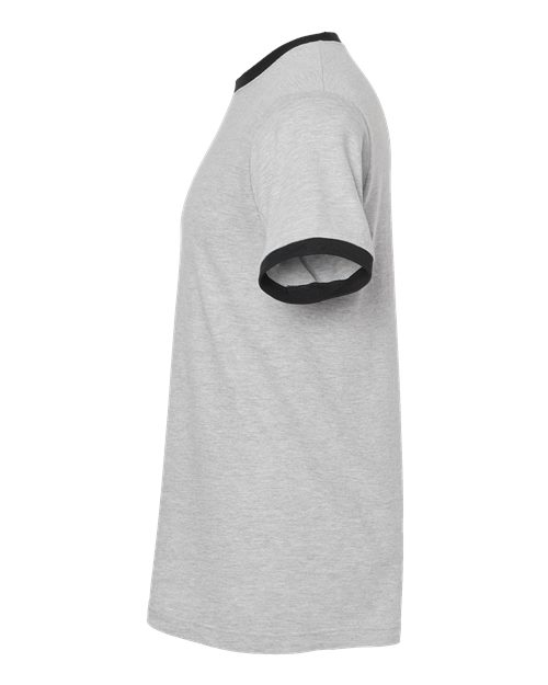 Tultex 246 Heather Grey/ Black — direct side