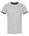 Tultex 246 Heather Grey/ Black — front