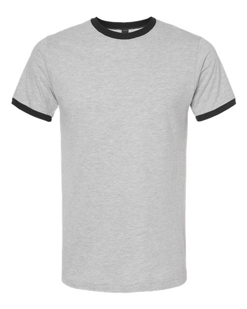 Tultex 246 Heather Grey/ Black — front