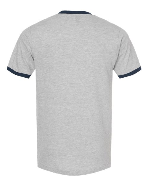 Tultex 246 Heather Grey/ Navy — back