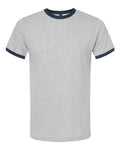 Tultex 246 Heather Grey/ Navy — front
