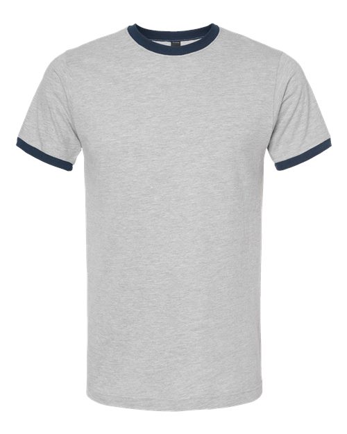Tultex 246 Heather Grey/ Navy — front