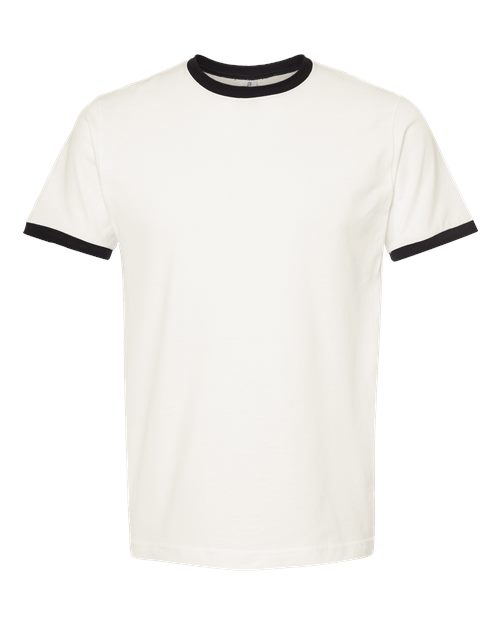 Tultex 246 Vintage White/ Black — front