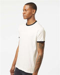 Tultex 246 Vintage White/ Black — on model side