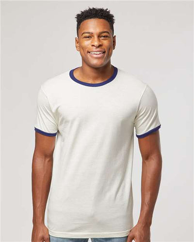 Tultex 246 Vintage White/ Inked India — on model front
