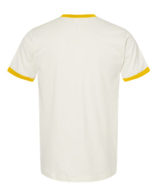 Tultex 246 Vintage White/ Mellow Yellow — back
