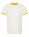 Tultex 246 Vintage White/ Mellow Yellow — front