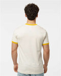 Tultex 246 Vintage White/ Mellow Yellow — on model back