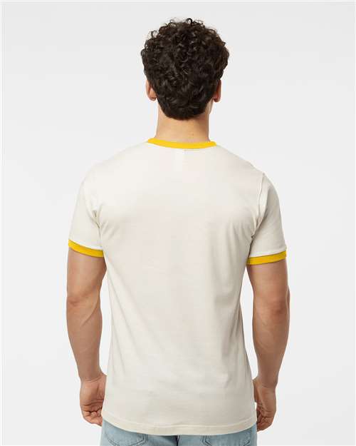 Tultex 246 Vintage White/ Mellow Yellow — on model back