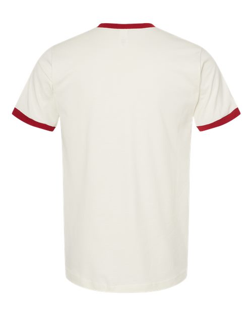 Tultex 246 Vintage White/ Rio Red — back