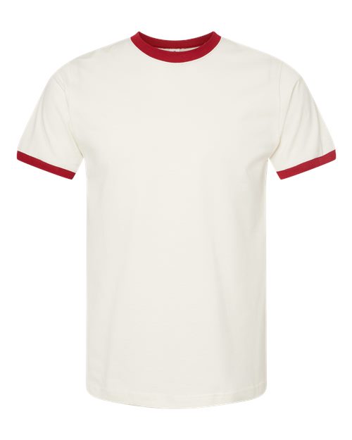 Tultex 246 Vintage White/ Rio Red — front