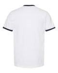 Tultex 246 White/ Navy — back